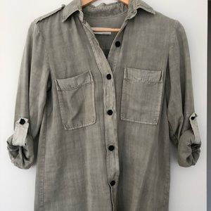 Army green shirt